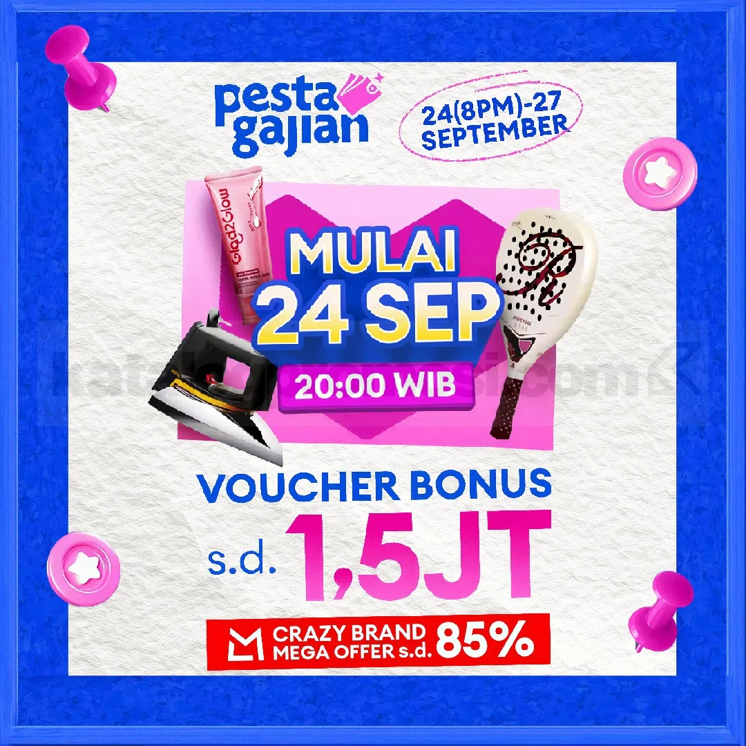 Lazada Pesta Gajian: Voucher Rp1,5 Juta, Diskon 85%, Gratis Ongkir