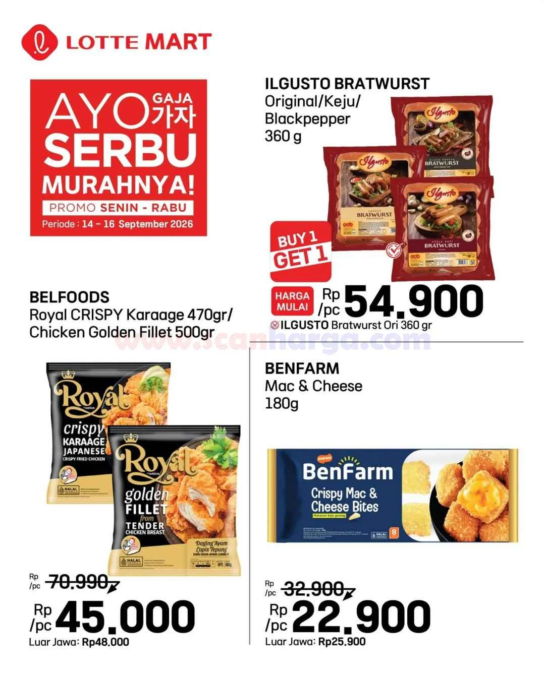 Lottemart Serbu Weekday: Diskon Gila 14-16 September 2026
