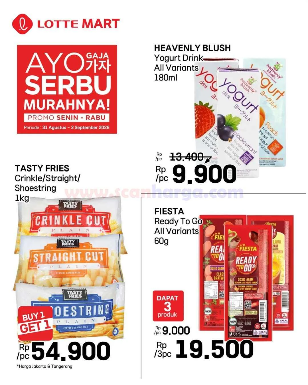 Lottemart Serbu Weekday: Diskon Heboh 31 Agustus - 2 September 2026