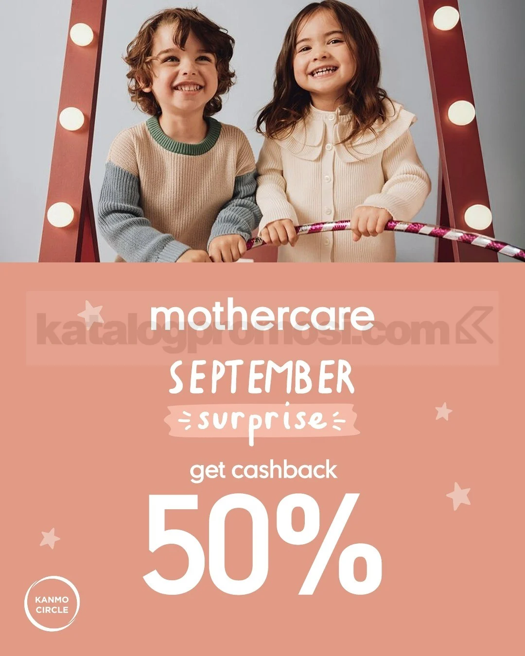 Mothercare: Cashback 50% & Voucher Rp500rb, 1-15 Sept