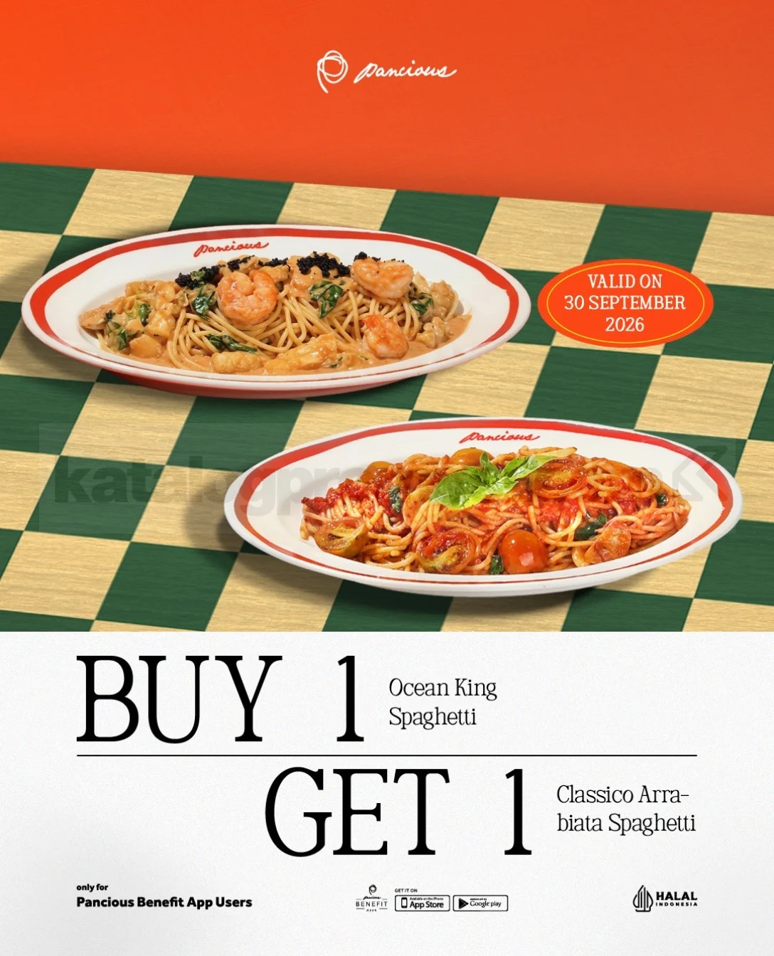 Pancious: Spaghetti B1G1 Spesial Akhir September 2026