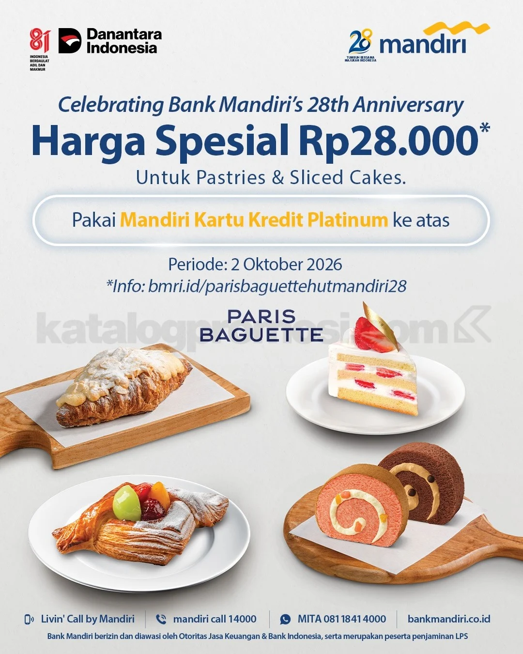 Paris Baguette Hadirkan Promo Spesial HUT Bank Mandiri