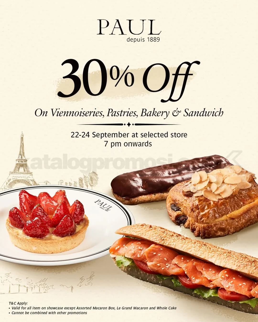 PAUL Tawarkan Diskon 30% Menu Pilihan Malam Hari