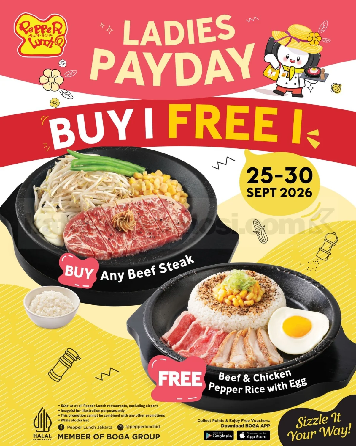 Pepper Lunch Ladies Payday: Beli 1 Gratis 1 untuk Anda!