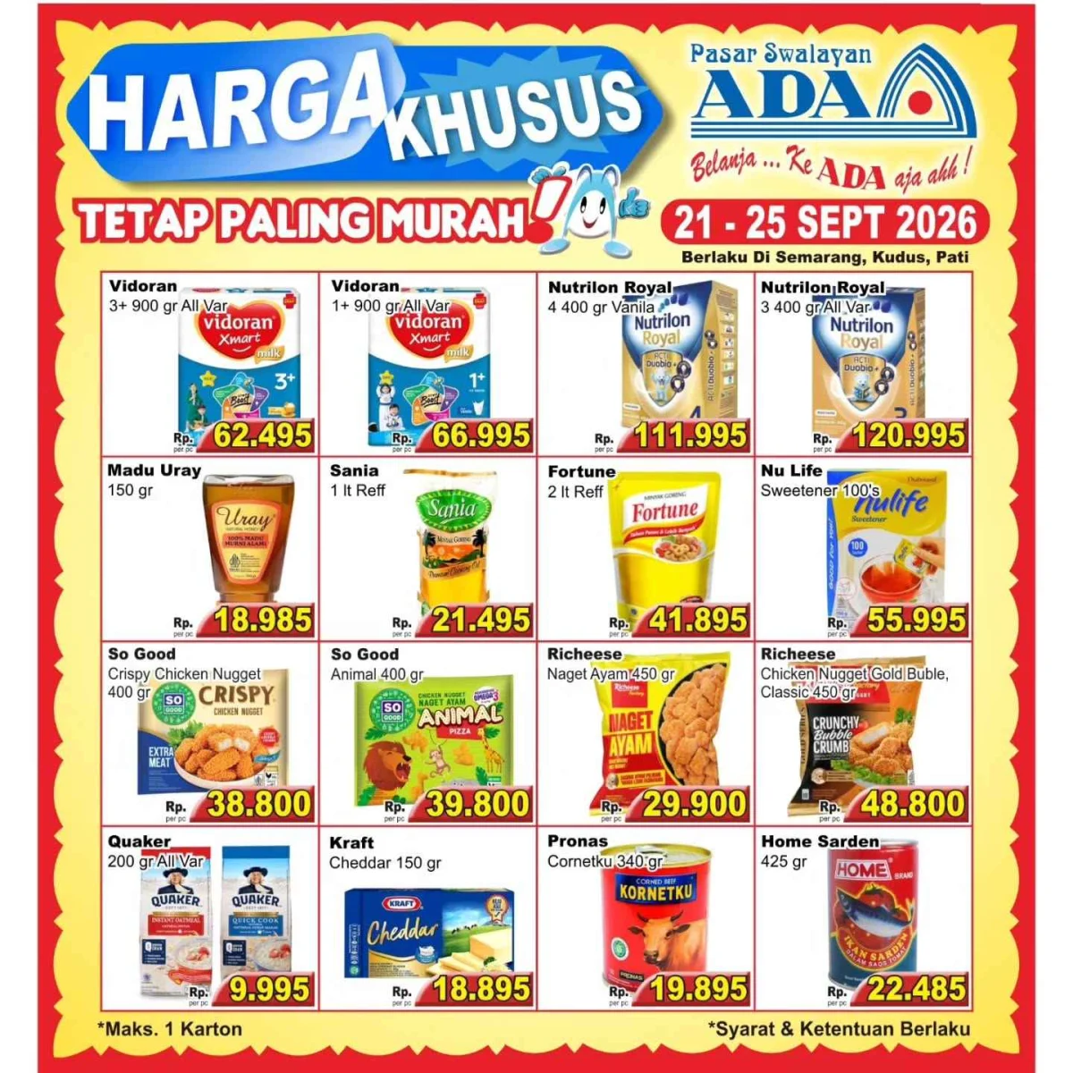 Promo Ada Swalayan: Diskon Weekday Spesial 21-25 September 2026