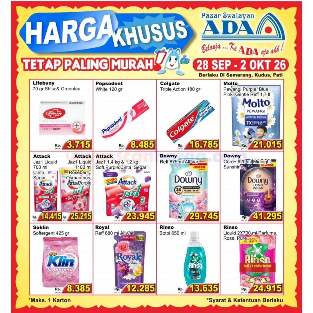 Promo Ada Swalayan Weekday: Harga Spesial 28 Sept - 2 Okt 2026