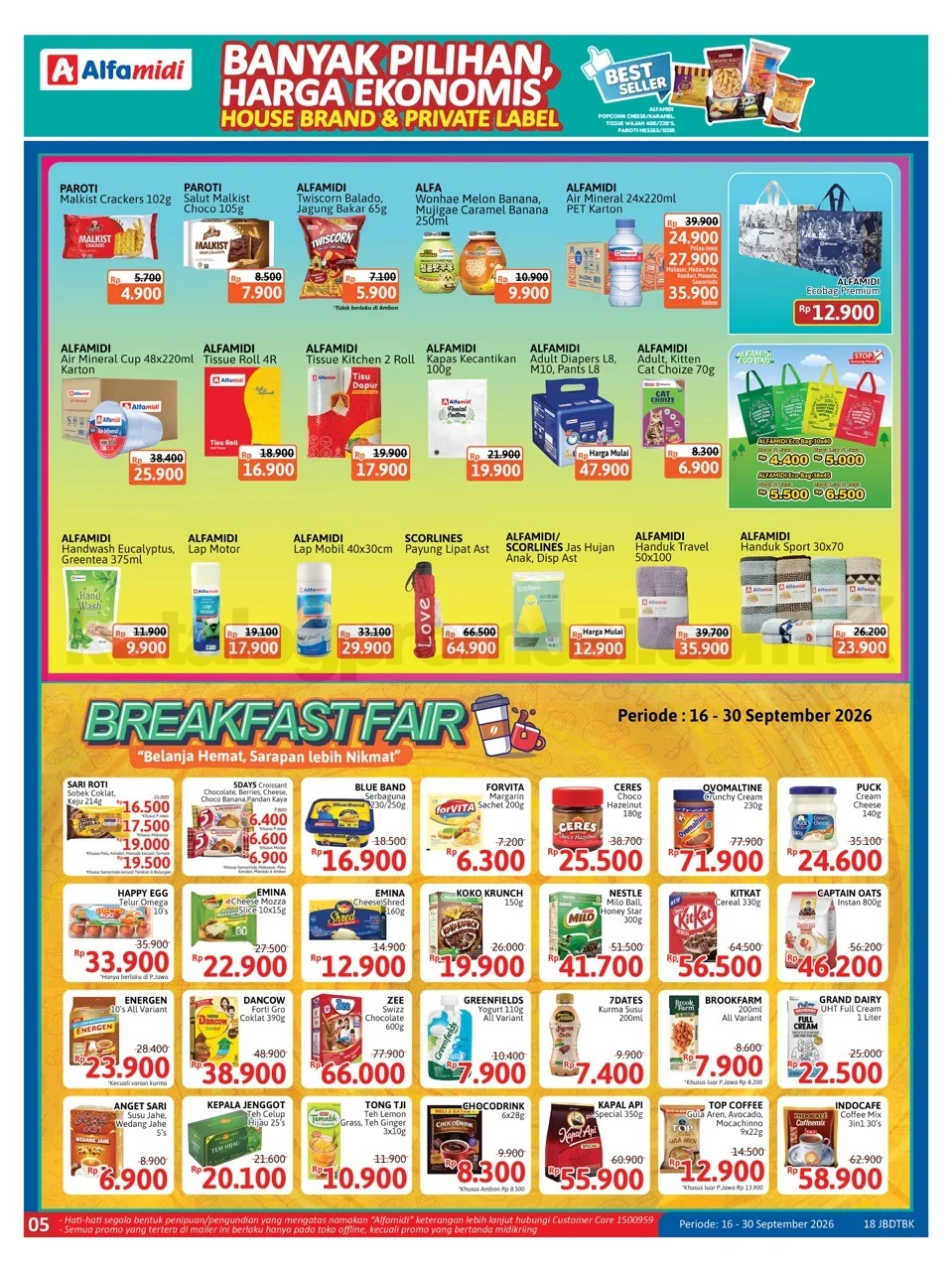Promo Alfamidi 16-30 September 2026: Diskon Besar & Beli 1 Gratis 1