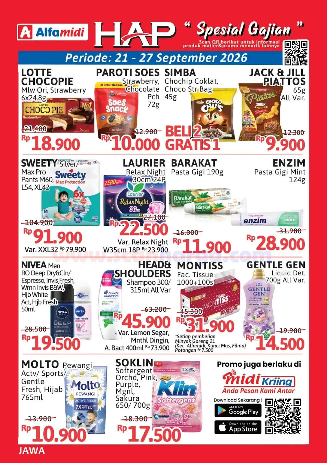 Promo Alfamidi HAP: Hemat Belanja Kebutuhan 21-27 September 2026