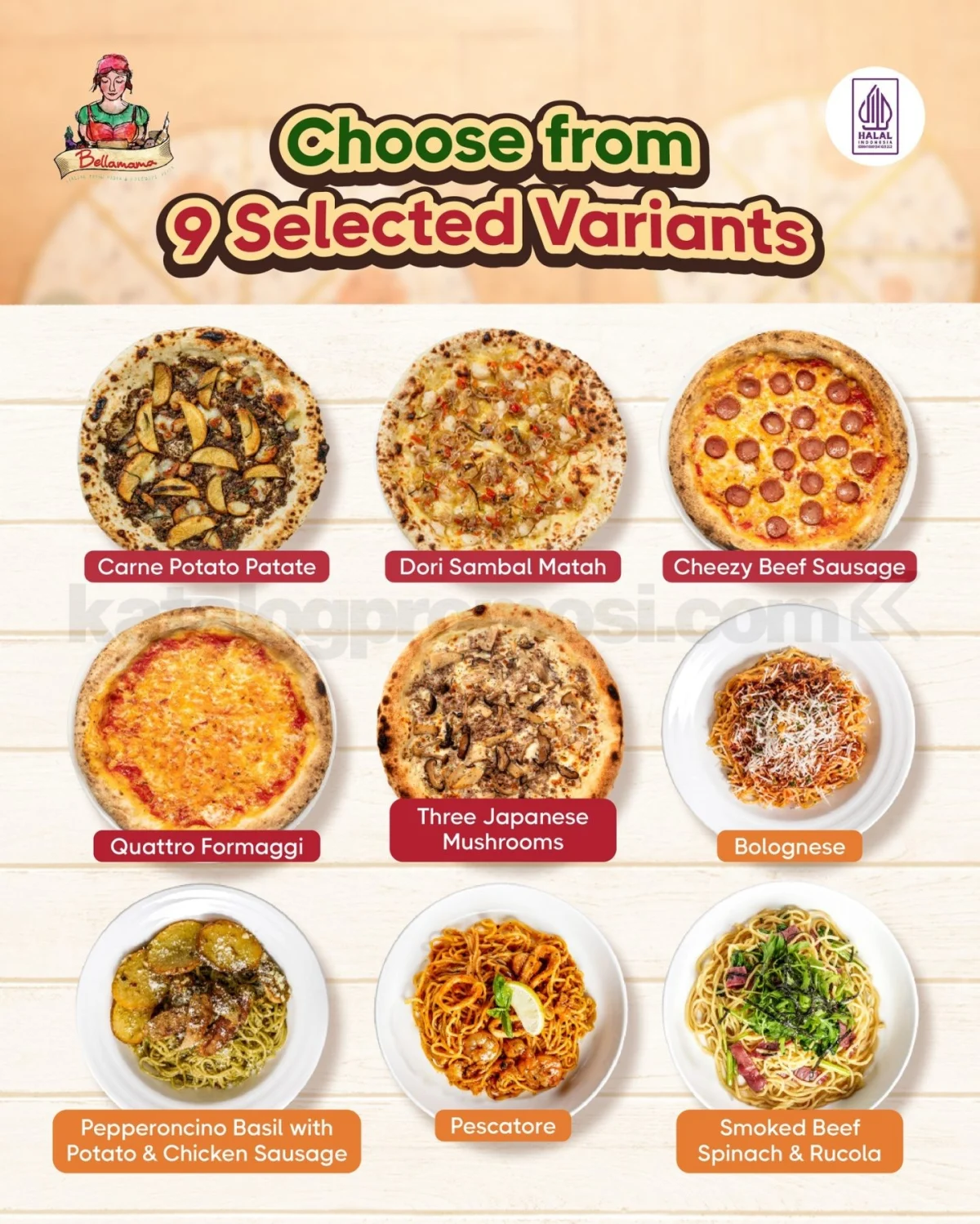 Promo Bellamama 9.9: 2 Pizza/Pasta Rp99.000++ 9 Sept 2026