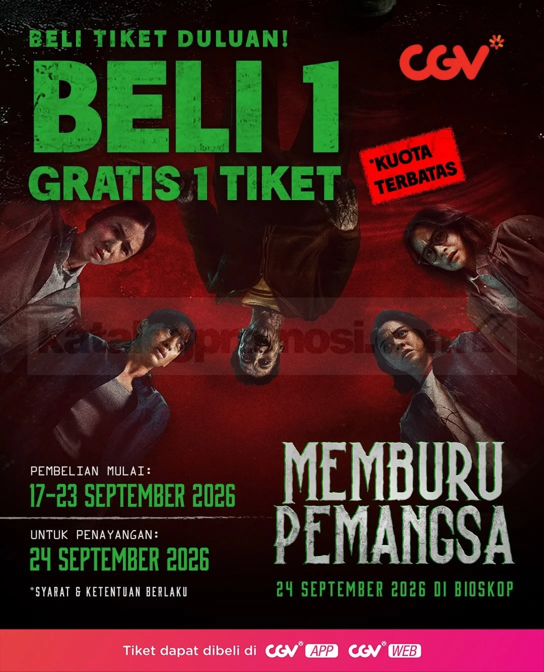 Promo CGV: Beli 1 Gratis 1 Tiket 'Memburu Pemangsa' & Bonus Poin