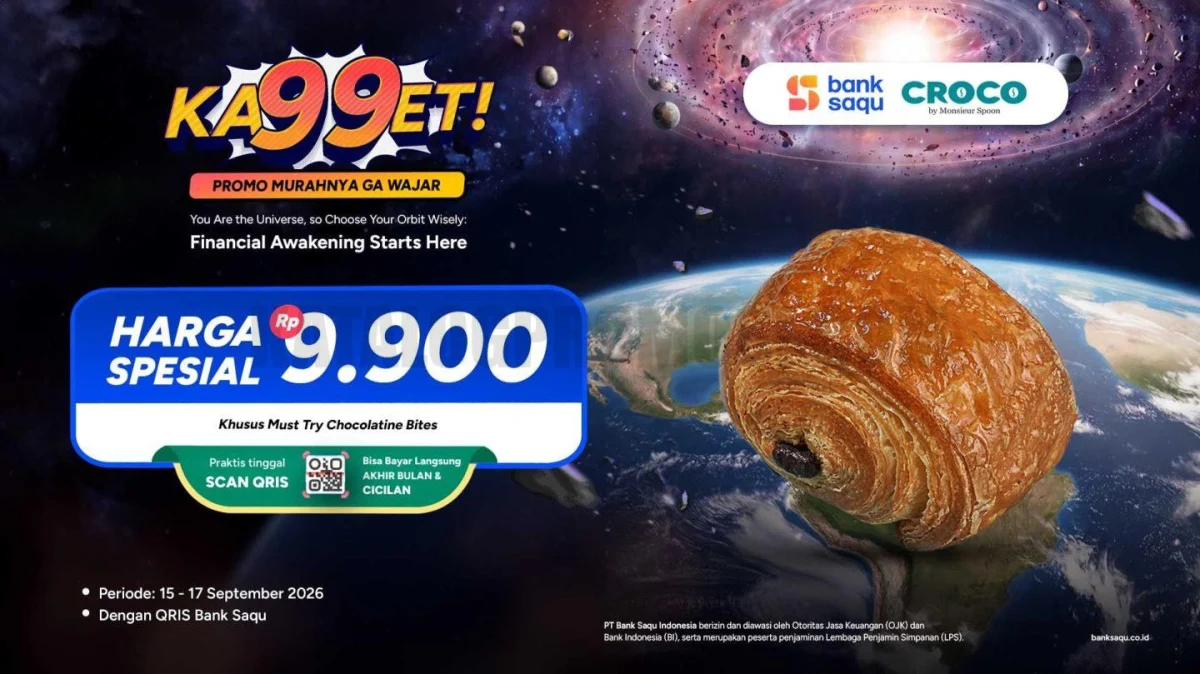 Promo Croco: Chocolatine Bites Rp9.900 Pakai QRIS Bank Saqu!