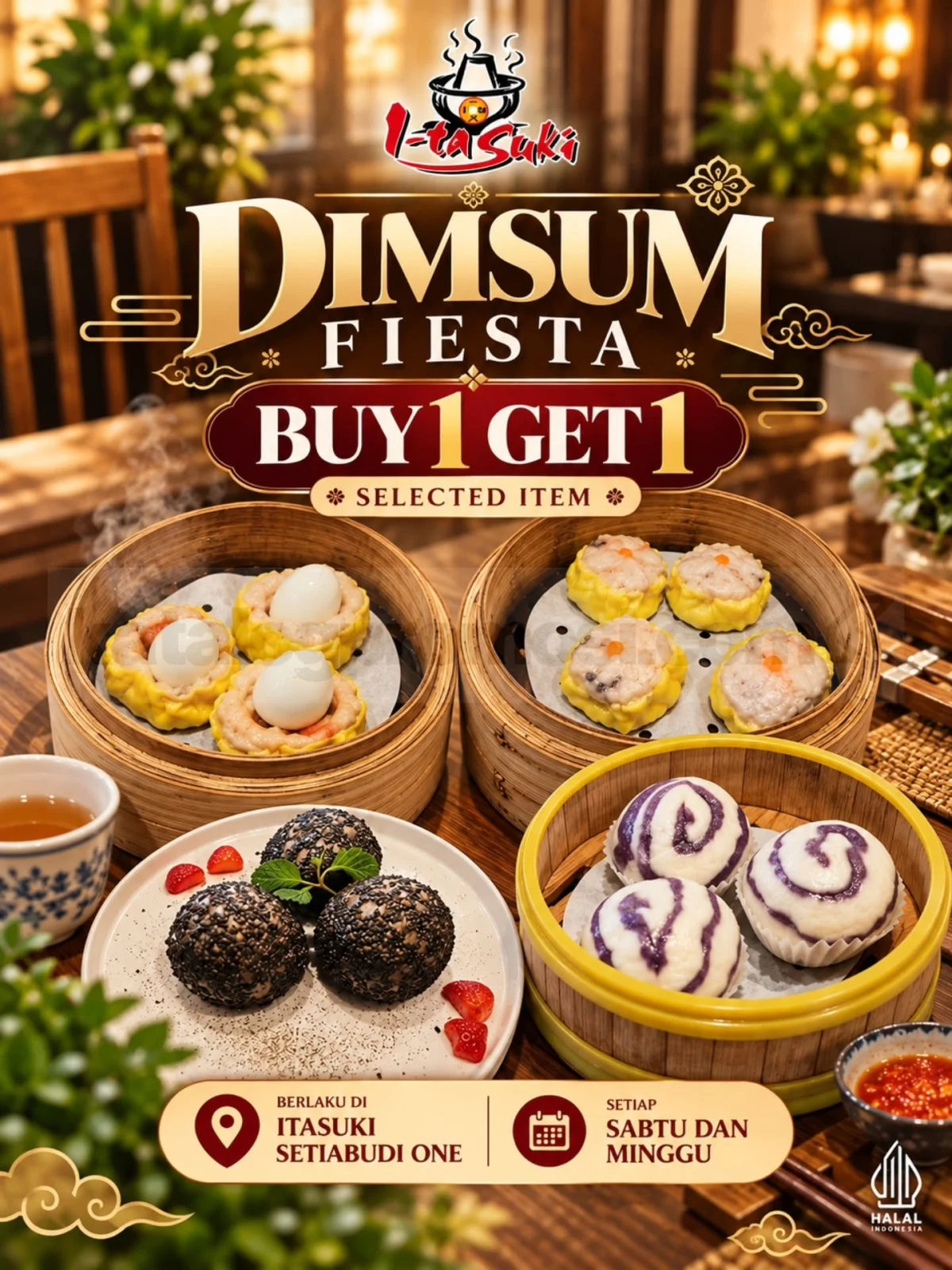 Promo Dimsum I-tasuki: Beli 1 Gratis 1 di Akhir Pekan