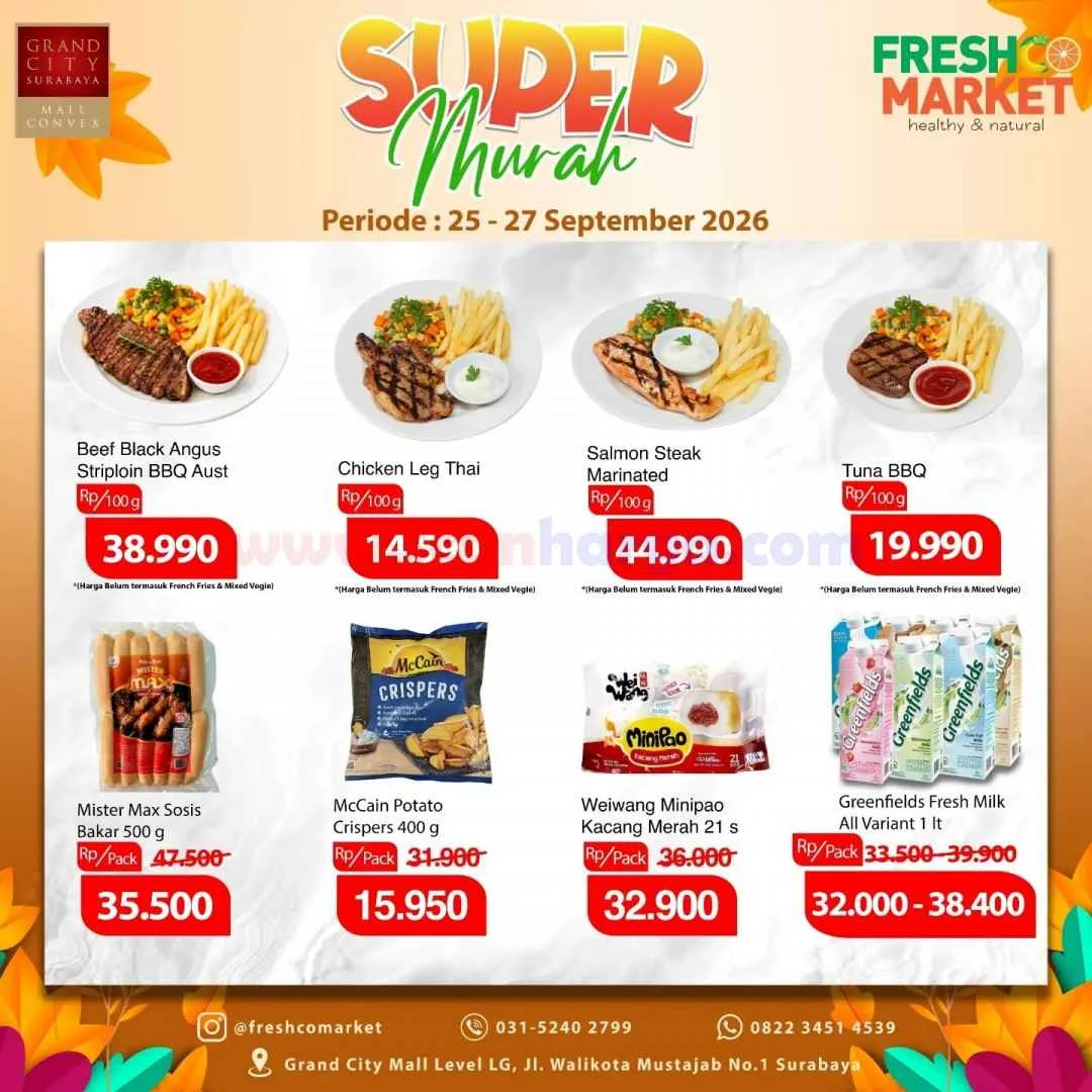 Promo Freshco Market Grand City: Hemat Besar 25-27 Sep 2026