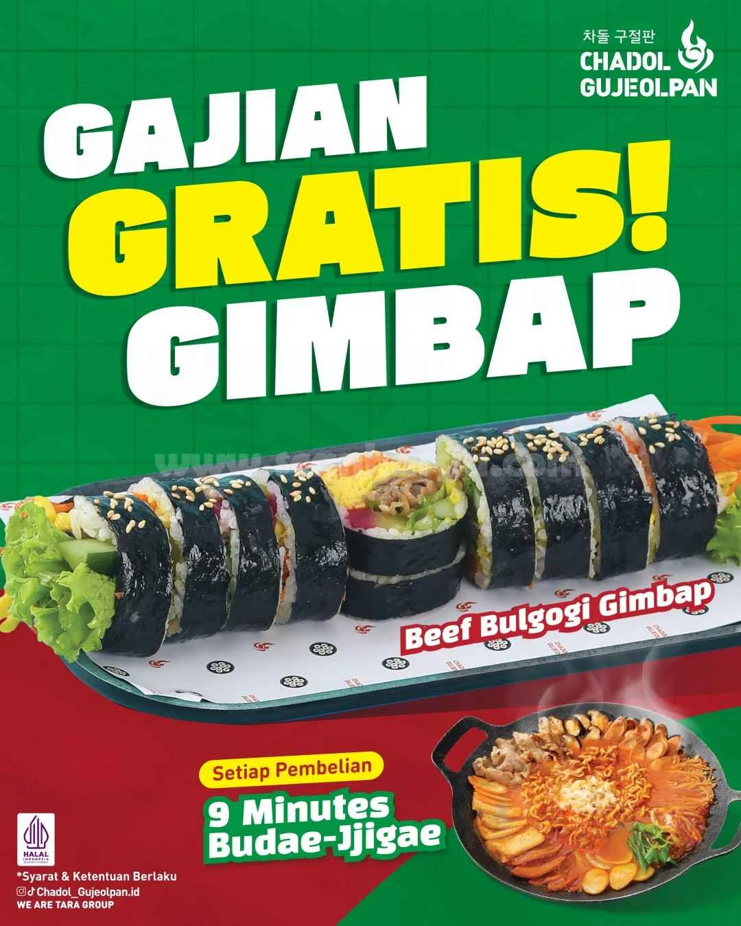 Promo Gajian: Beli Budae-Jjigae, Gratis Beef Bulgogi Gimbap!