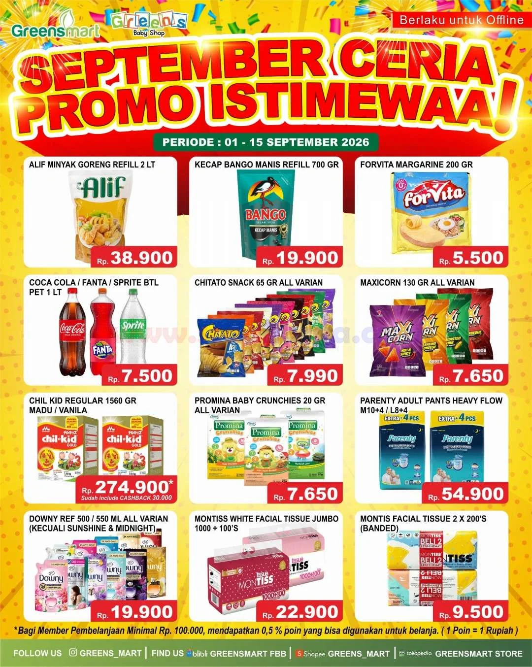 Promo Greensmart Weekend 1-15 Sept 2026: Belanja Hemat dan Lengkap!