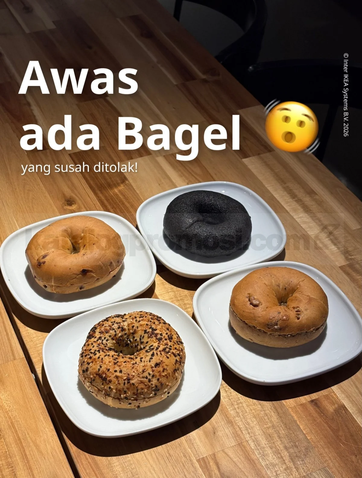 Promo IKEA: Nikmati 4 Varian Bagel Manis & Gurih Rp18.900!