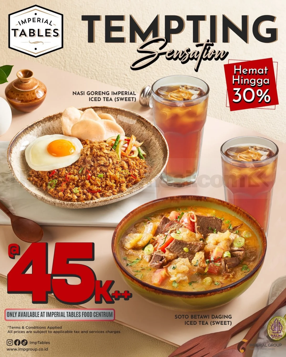 Promo Imperial Tables: Sensasi Menu Menggoda Rp45rb++ di Food Centrum