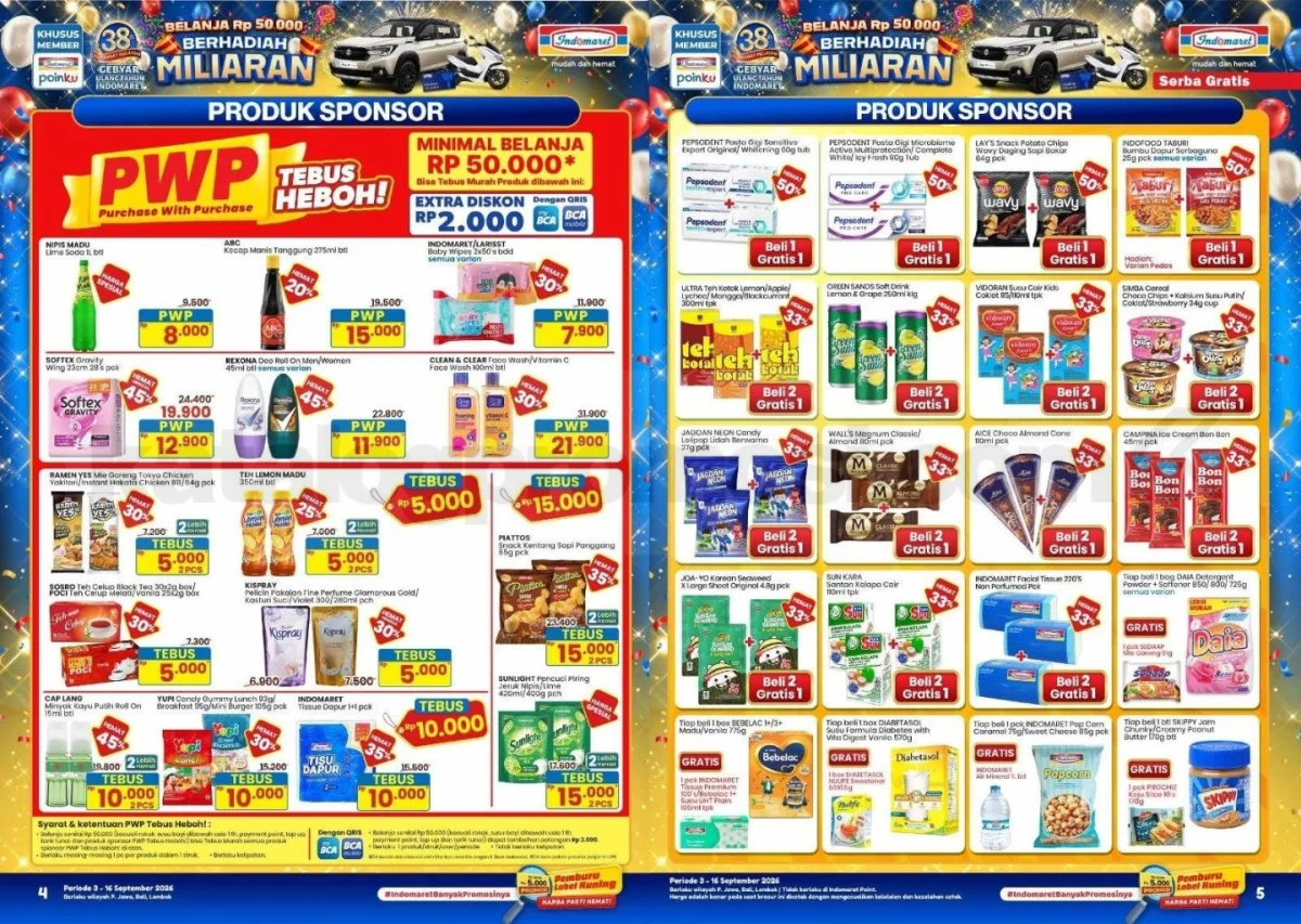 Promo Indomaret 3-16 September 2026: Super Hemat di Tangan Anda!
