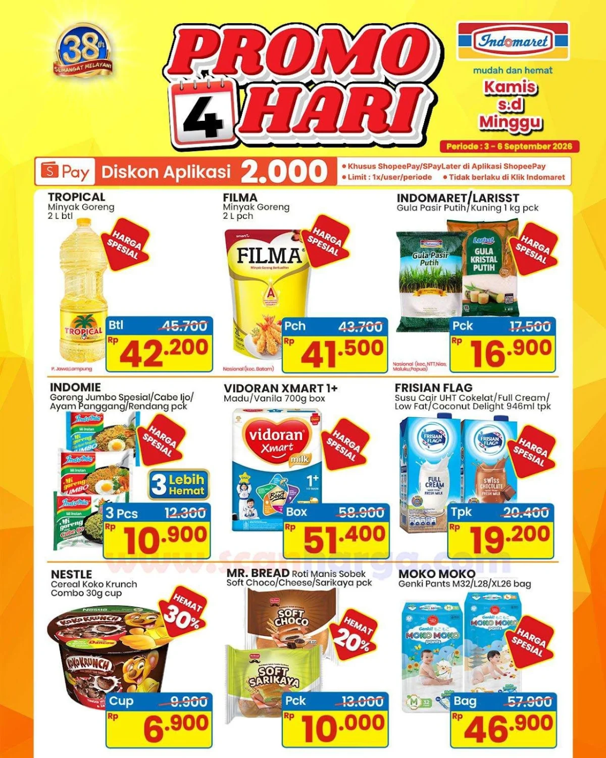 Promo Indomaret 4 Hari: Hemat Besar Kebutuhan Harian 3-6 Sept 2026