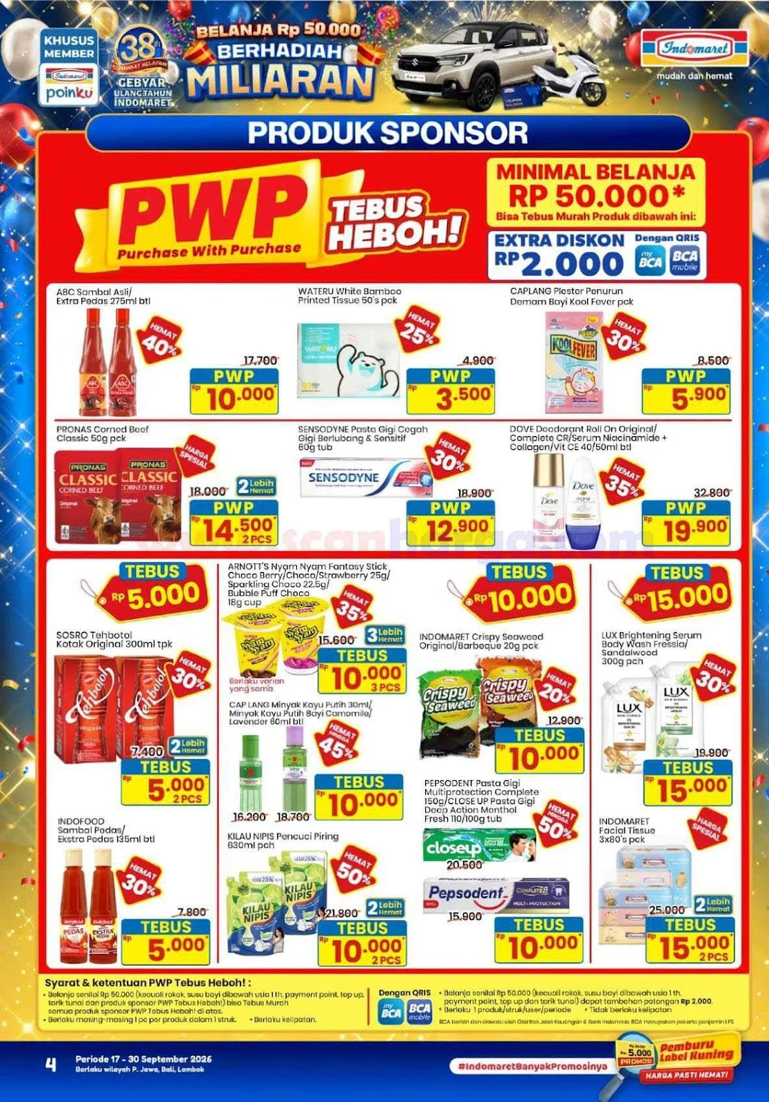 Promo Indomaret: Tebus Murah Produk Pilihan 17-30 Sep 2026