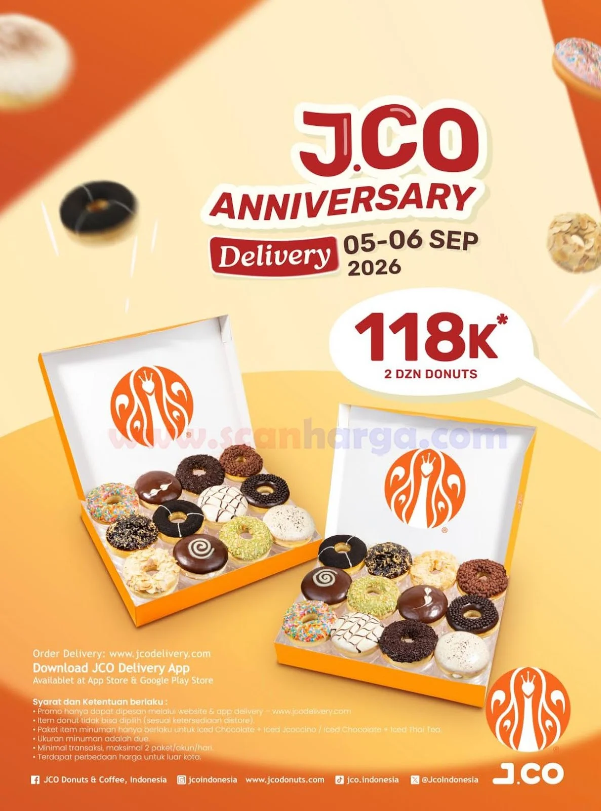 Promo JCO: 2 Lusin Donat & 2 Minuman Rp 118.000!