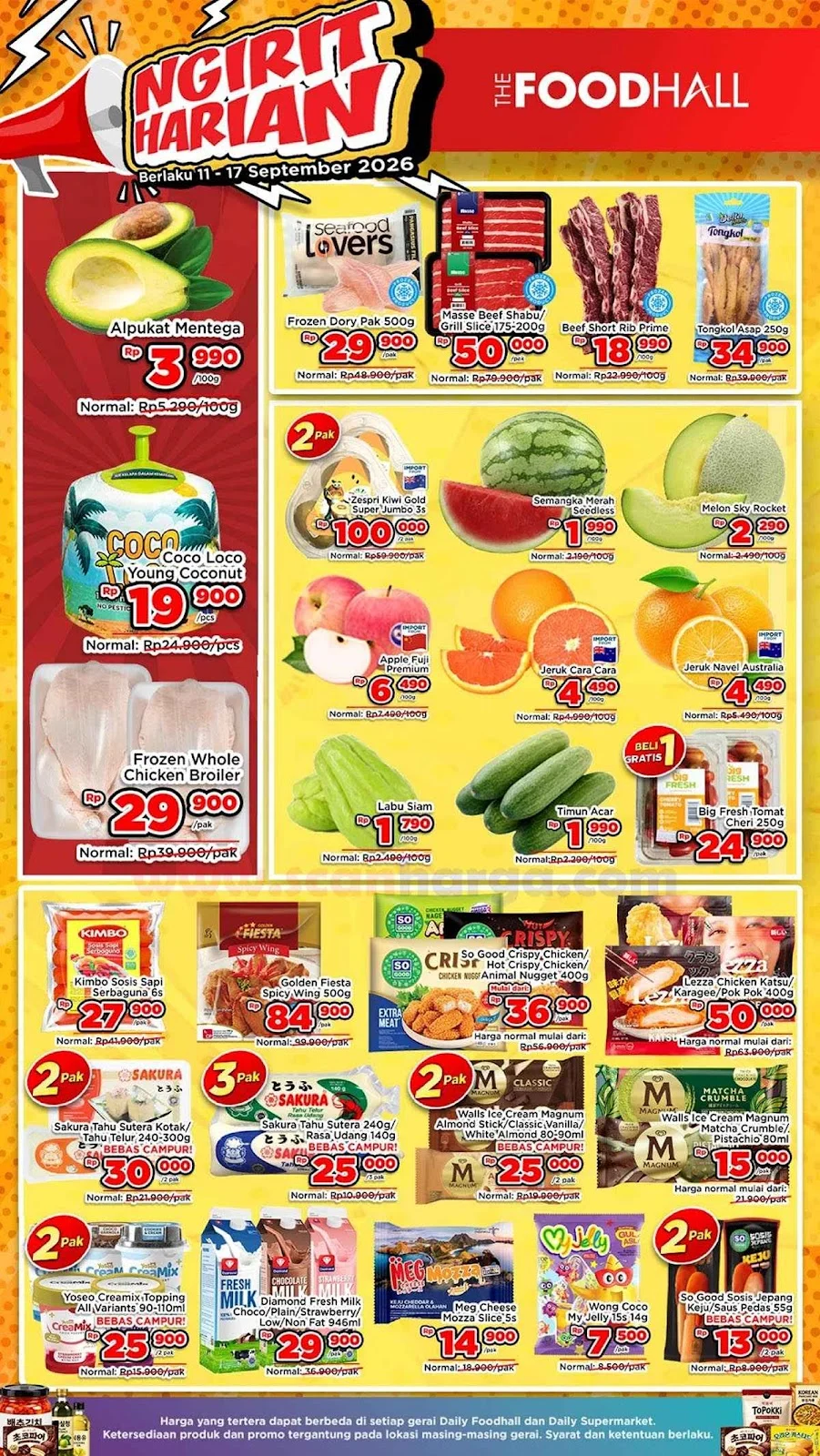 Promo JSM Foodhall: Hemat Akhir Pekan 11-17 Sept 2026