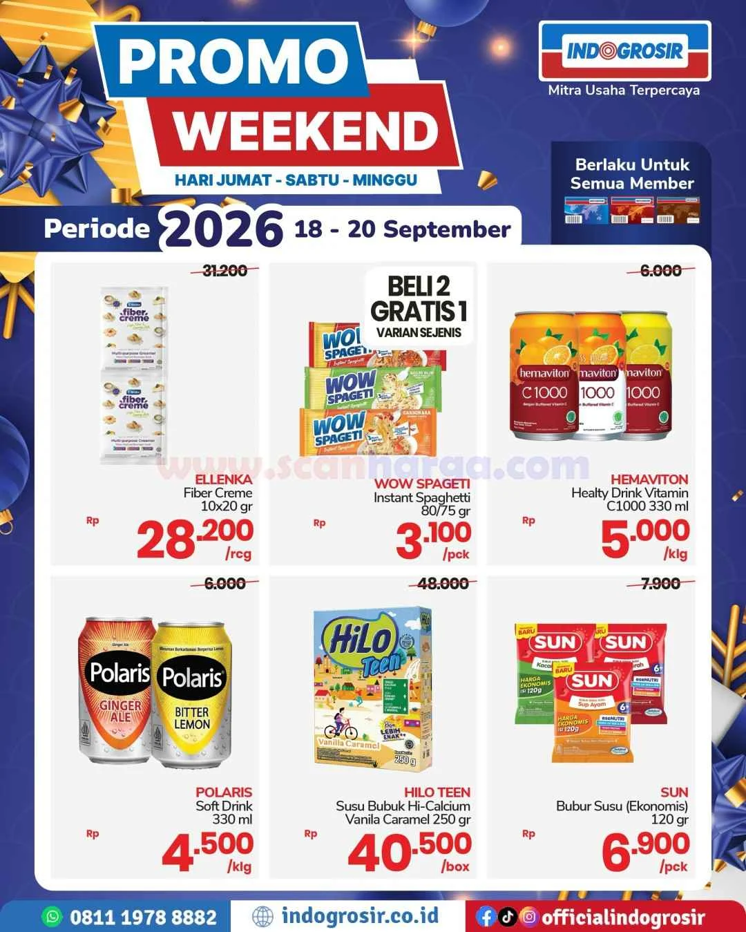 Promo JSM Indogrosir: Diskon Weekend 18-20 September 2026