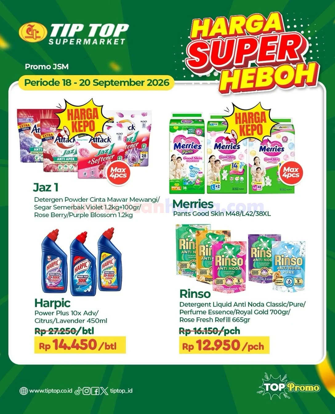 Promo JSM TIPTOP: Belanja Hemat Akhir Pekan 18-20 September 2026