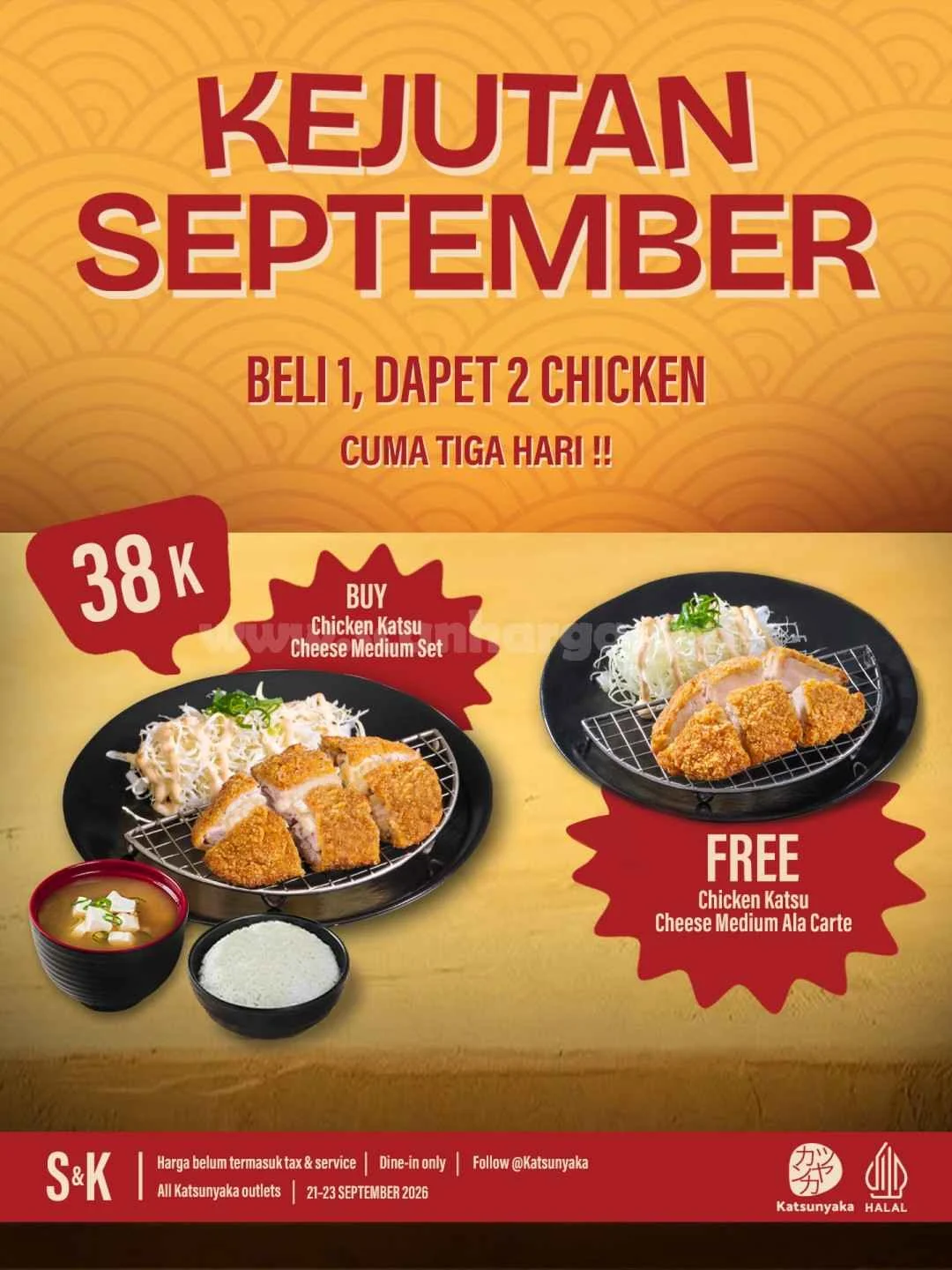Promo Katsunyaka: Beli 1 Gratis 1 Katsu Cheese Hanya 3 Hari!