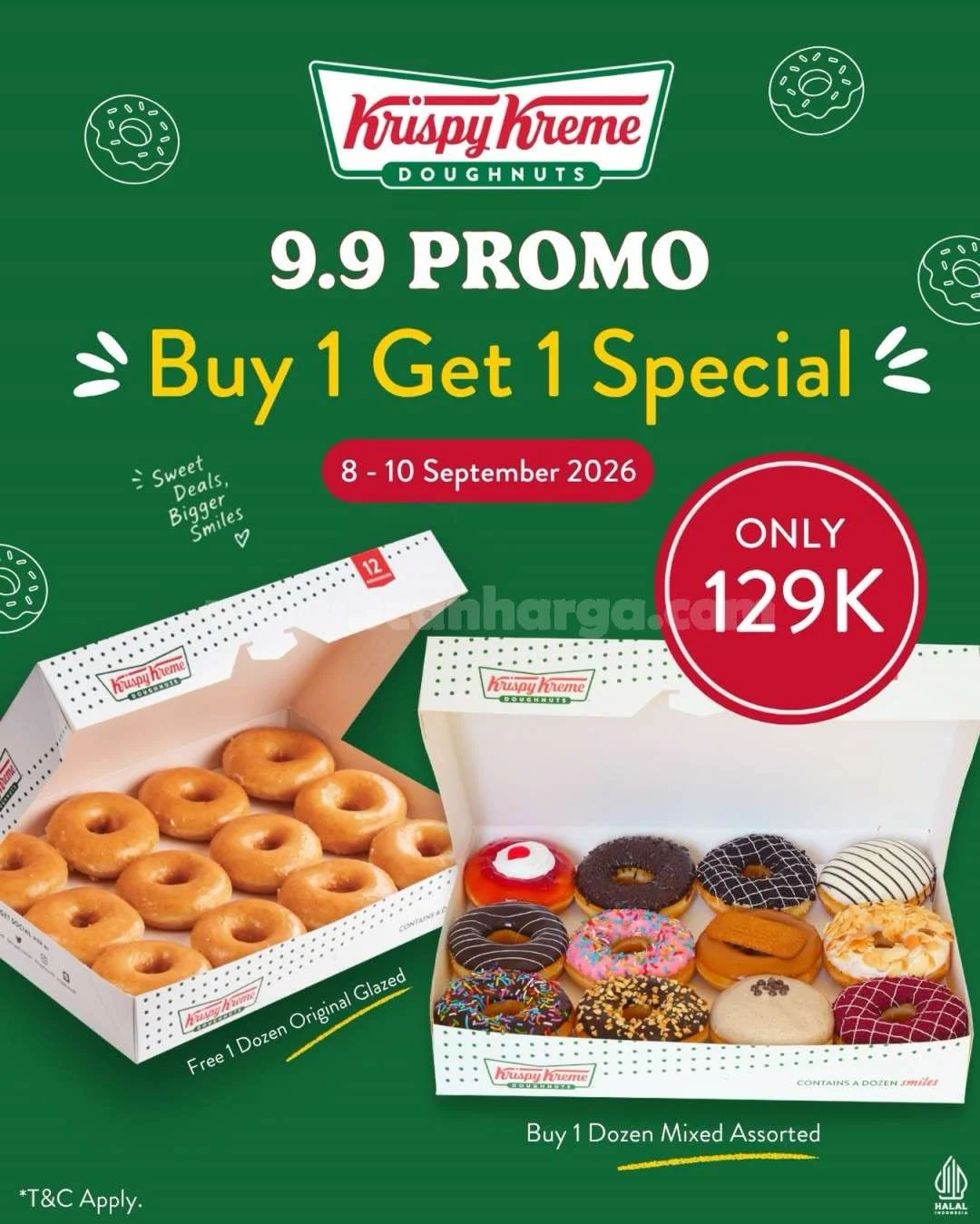 Promo Krispy Kreme 9.9: Beli 1 Lusin Gratis 1 Lusin!
