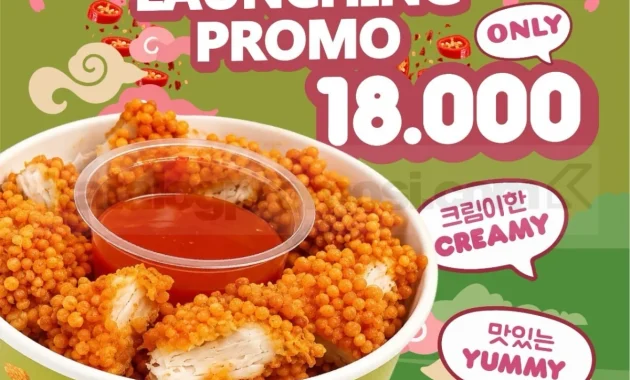 promo kriuk kriuk saus korean creamy rose hanya rp18 000