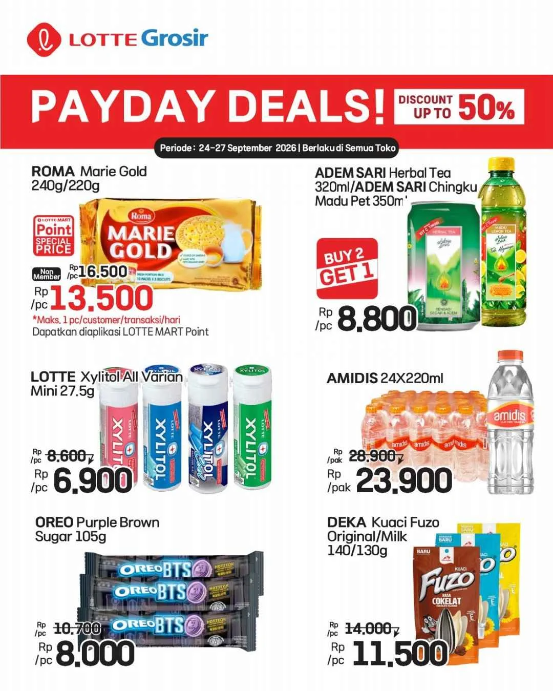 Promo Lotte Grosir: Belanja Hemat Akhir Pekan 24-27 Sep 2026