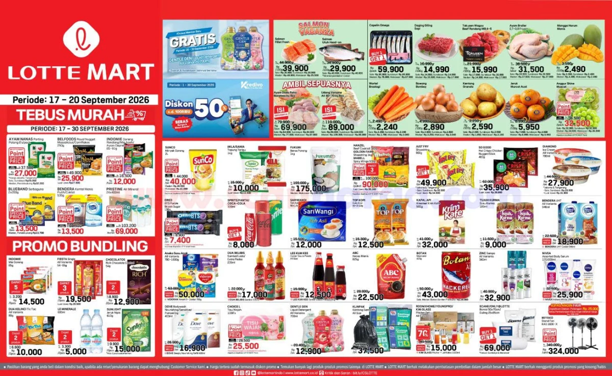 Promo Lottemart JSM: Diskon Akhir Pekan 17-20 September 2026