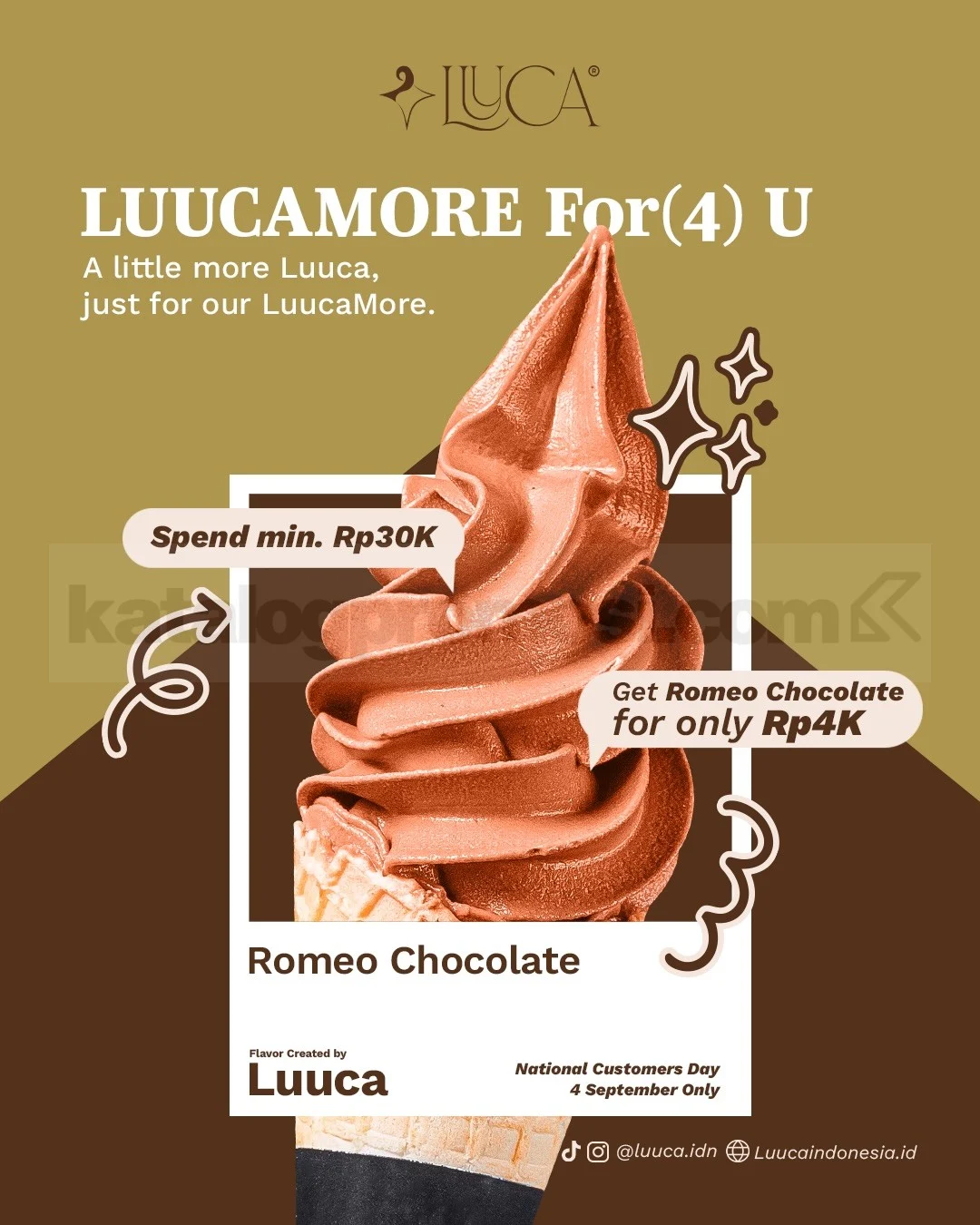 Promo Luuca: Romeo Chocolate Rp4.000, 4 Sept 2026