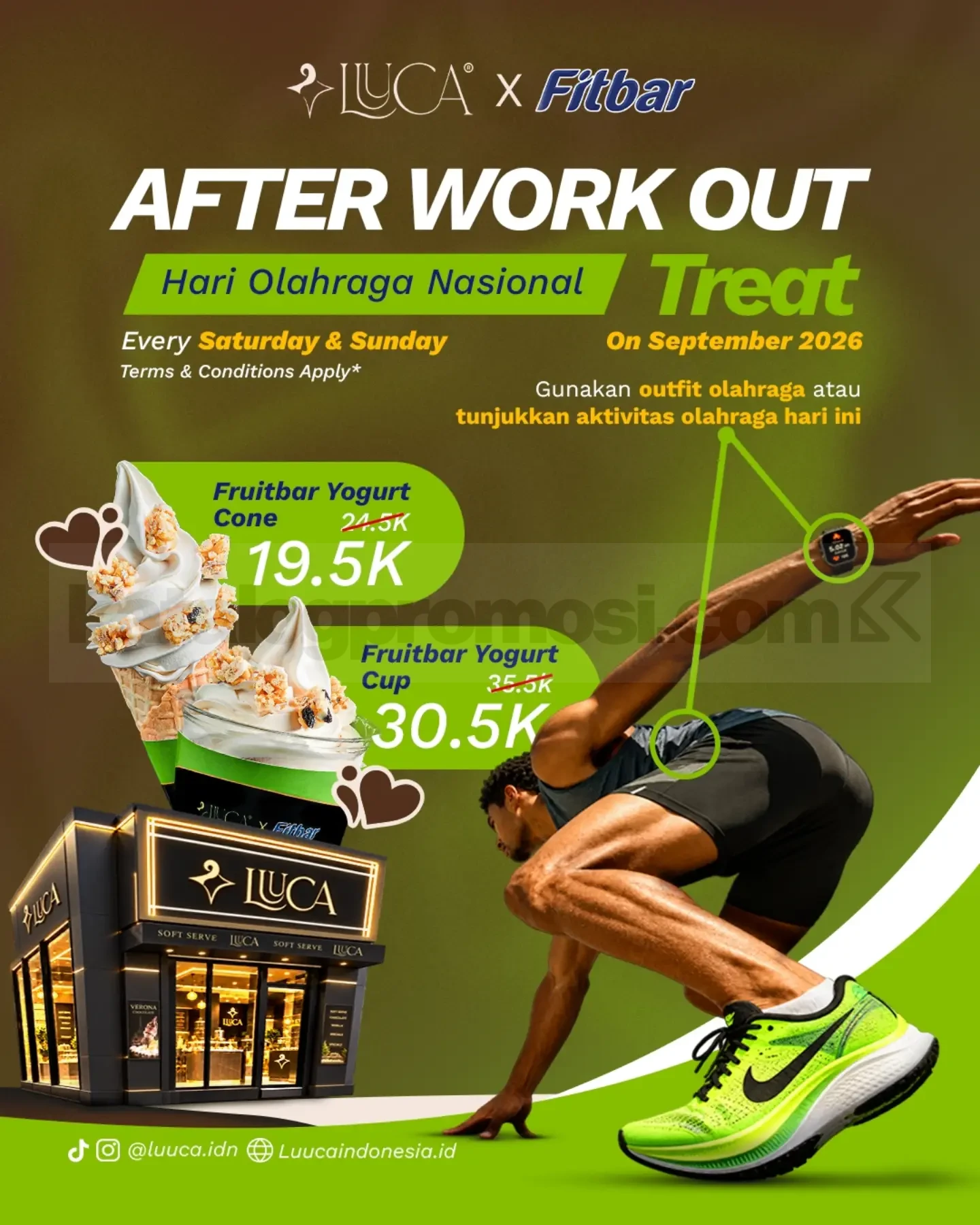 Promo Luuca x Fitbar: Yogurt Gratis Setelah Olahraga!