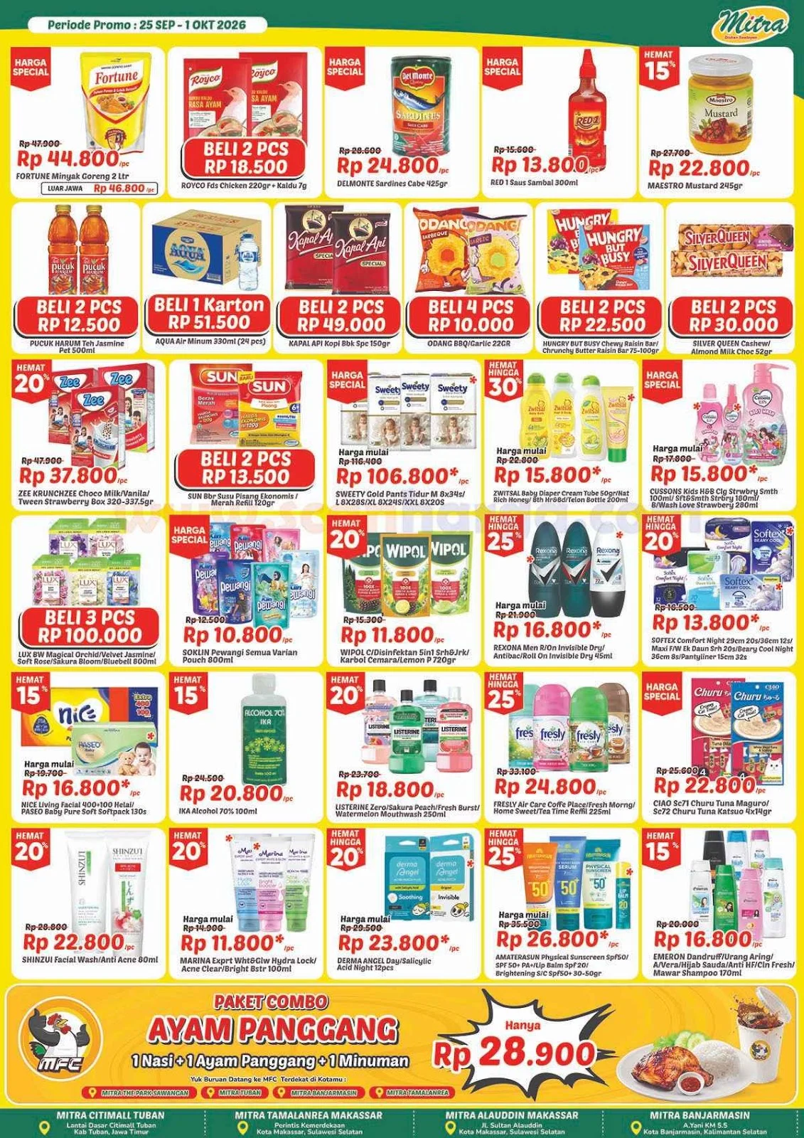 Promo Mitra Diskon Swalayan: Diskon Heboh 25 Sept-1 Okt 2026!