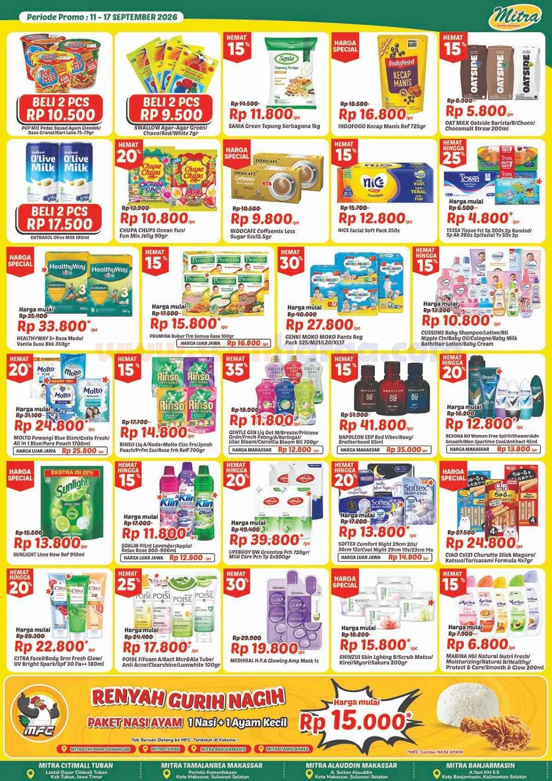 Promo Mitra Diskon Swalayan: Hemat Belanja 11-24 September 2026