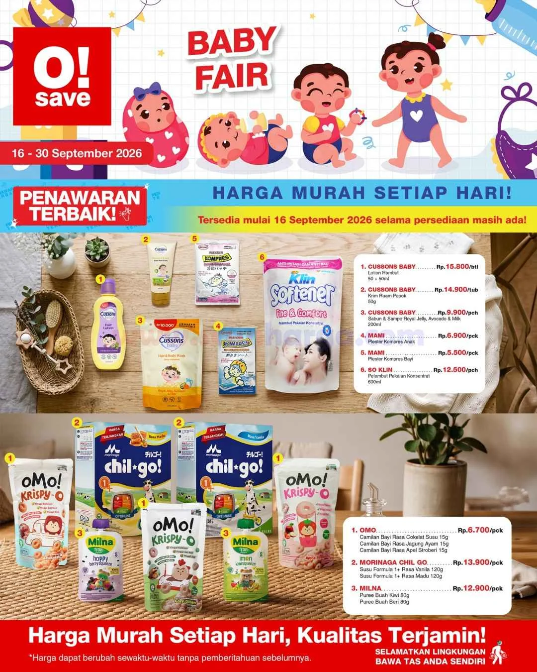Promo O!Save Eksklusif: Belanja Hemat 16-30 September 2026