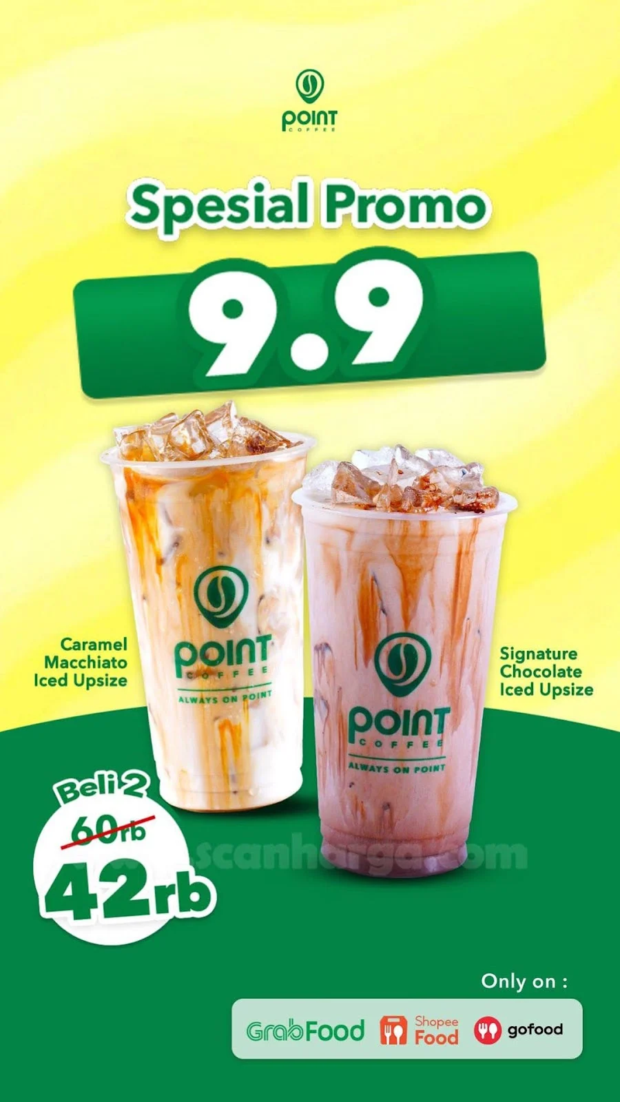 Promo Point Coffee 9.9: Beli 2 Minuman Spesial Hanya Rp 42.000!
