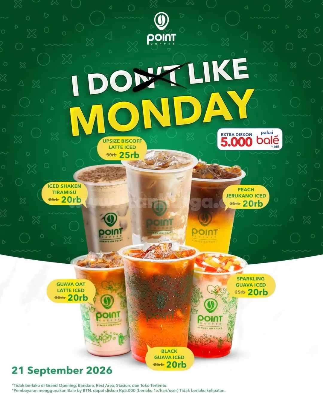Promo Point Coffee: Senin Manis Nikmati Kopi Spesial Hanya Rp 20 Ribu