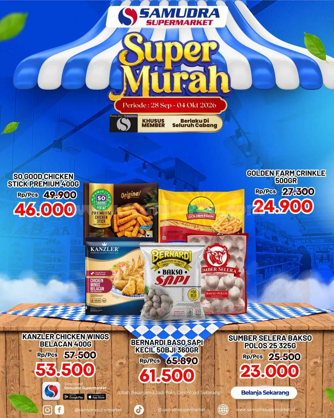 Promo Samudra Supermarket: Belanja Hemat 28 Sept - 4 Okt 2026
