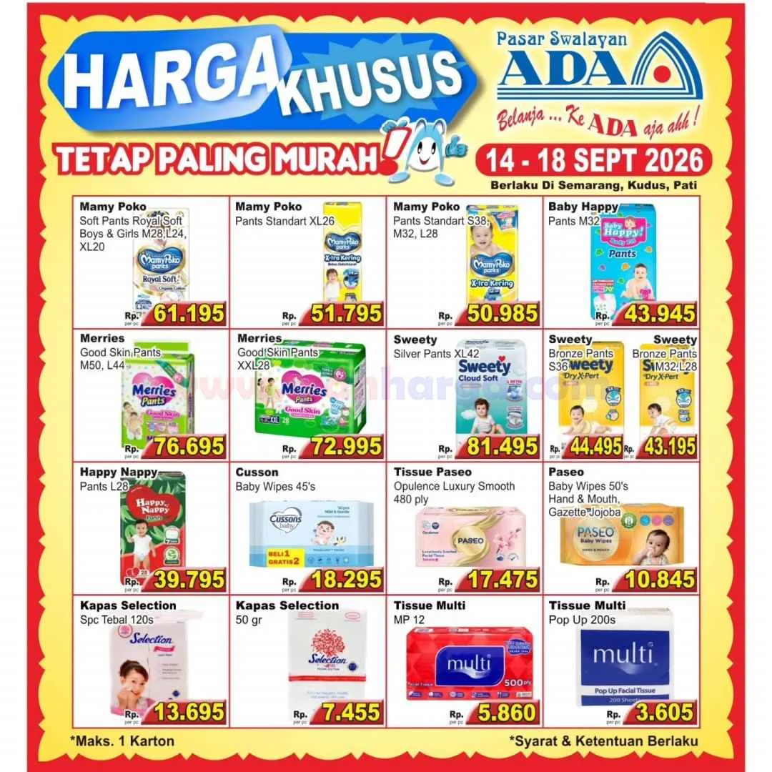 Promo Spesial Weekday Ada Swalayan: Diskon Menggiurkan 14-18 September 2026