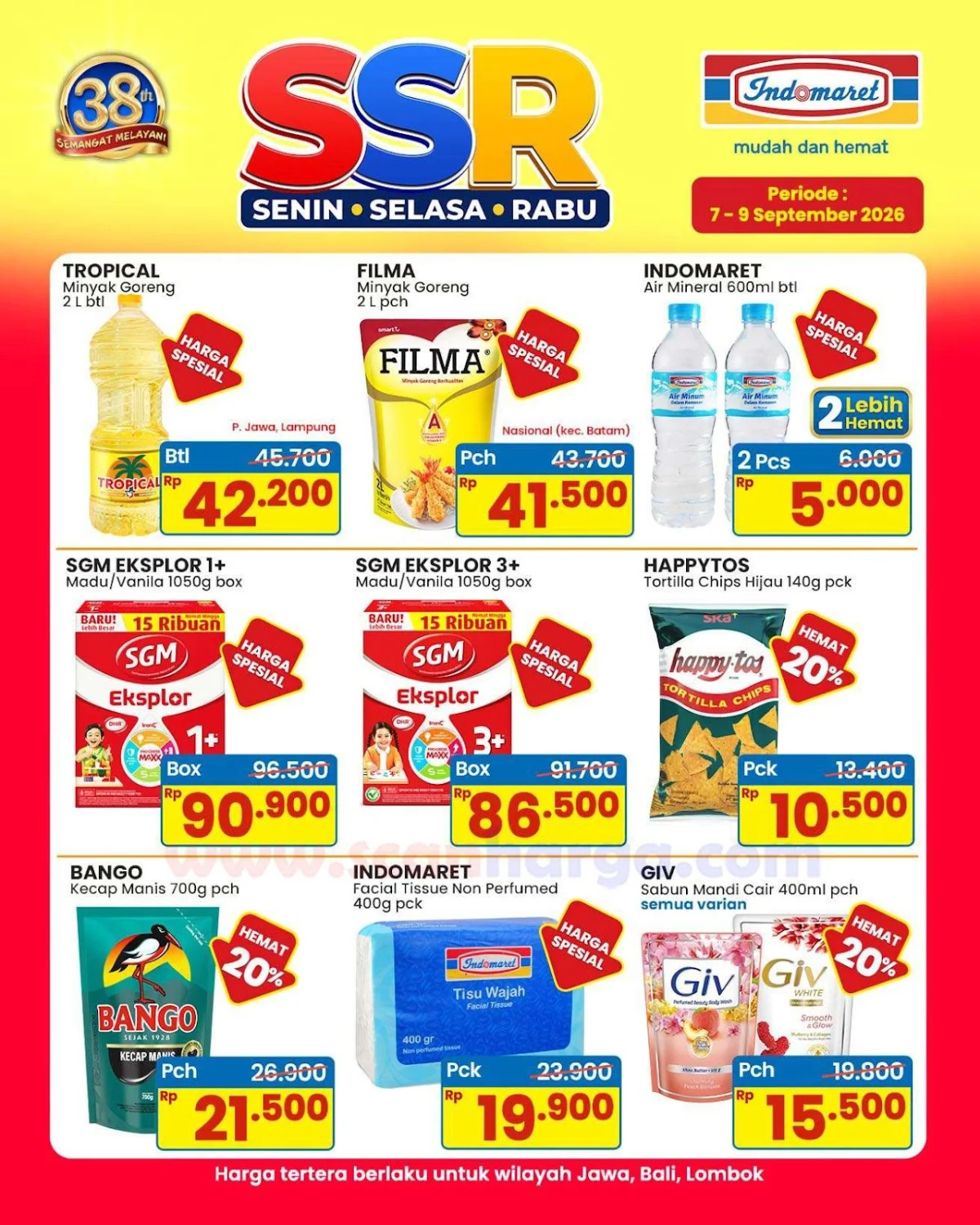 Promo SSR Indomaret: Belanja Hemat Senin-Rabu 7-9 Sept 2026