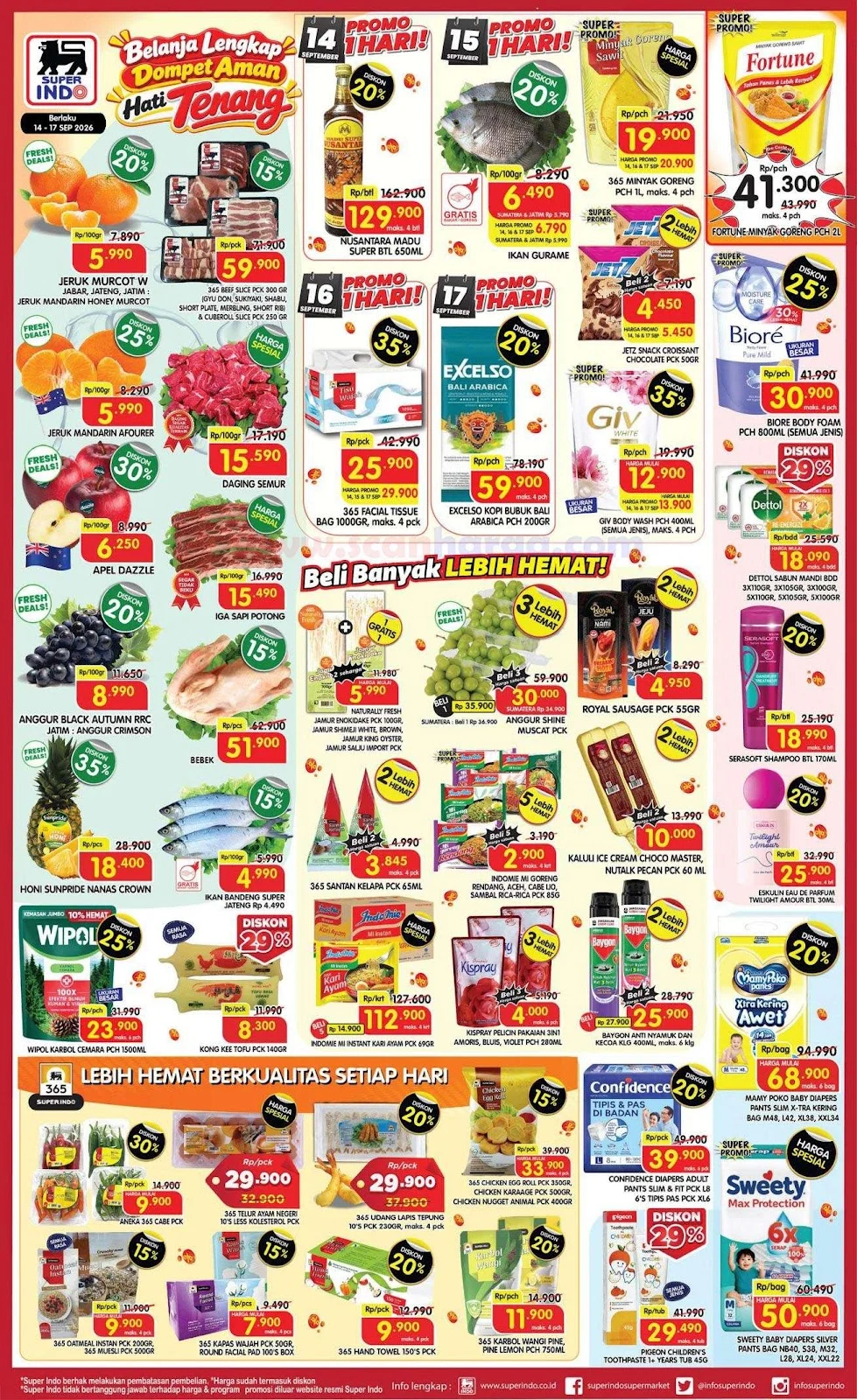 Promo Superindo Weekday 14-17 September 2026: Hemat Kebutuhan Harian