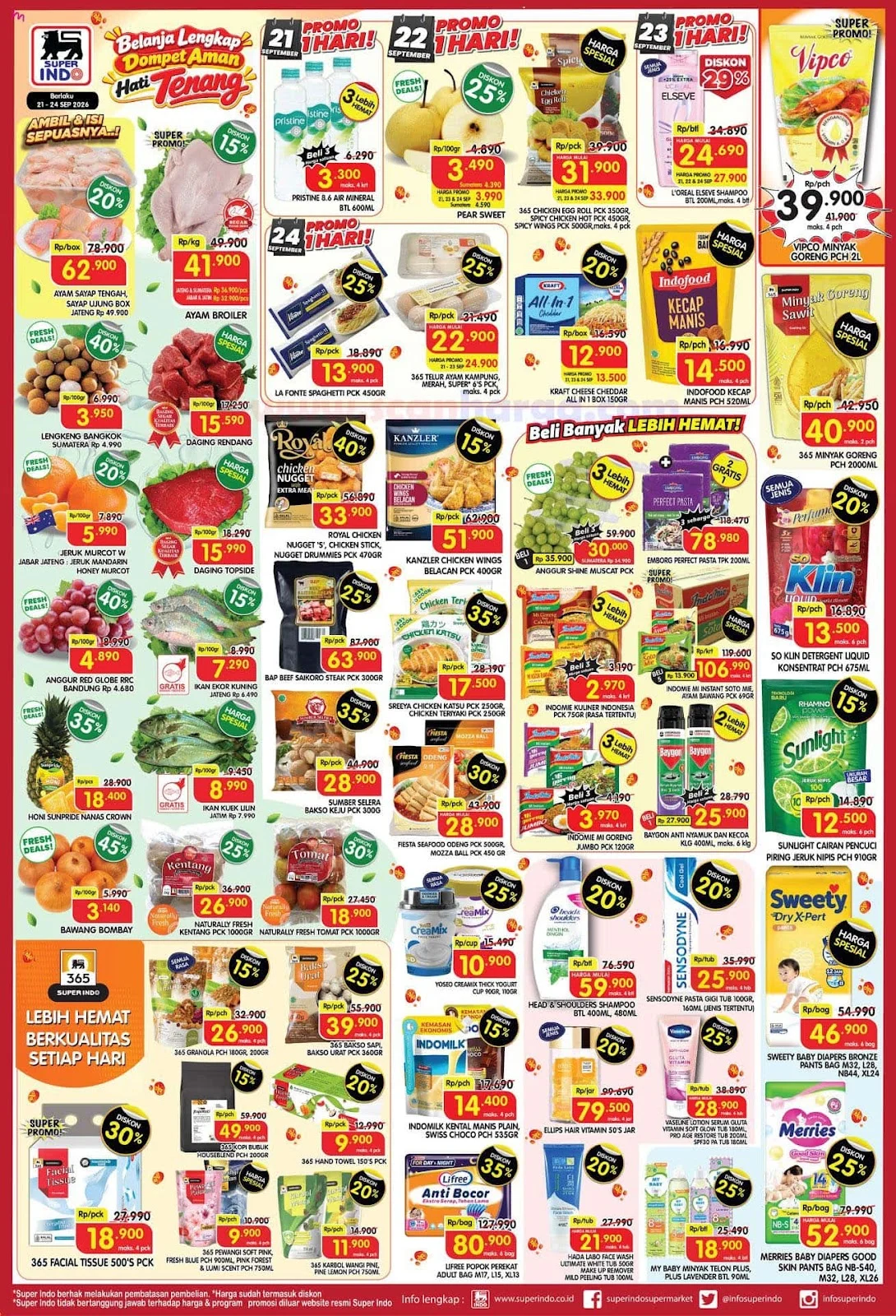 Promo Superindo Weekday: Diskon Heboh 21-24 September 2026