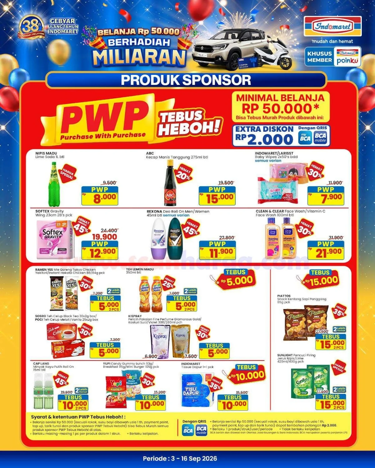 Promo Tebus Murah Indomaret: Belanja Untung 3-16 September 2026