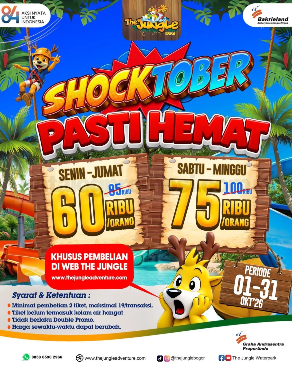 Promo The Jungle Shocktober: Tiket Mulai Rp55.000 Oktober 2026