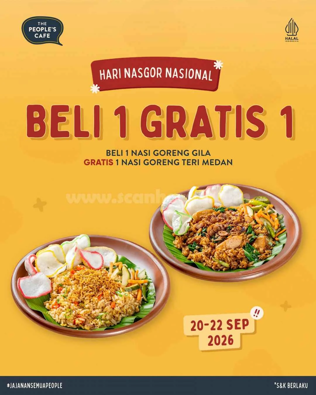 Promo The People's Cafe: Beli 1 Gratis 1 Nasi Goreng Spesial