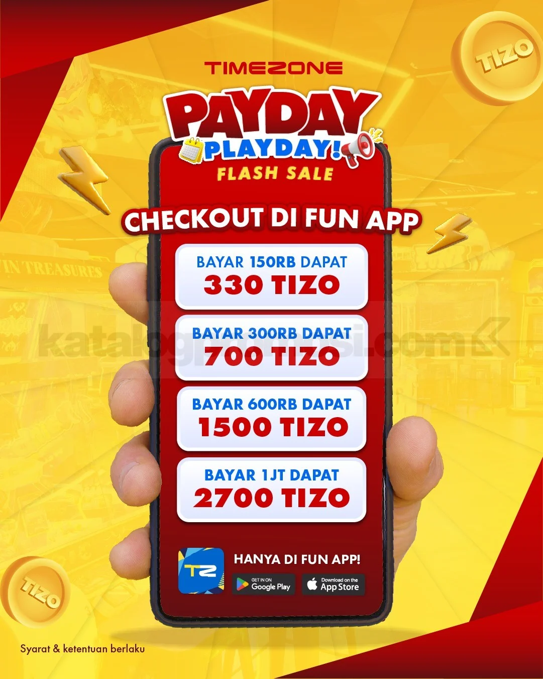 Promo Timezone Payday Playday: Bonus Tizo Hingga 170% di Fun App