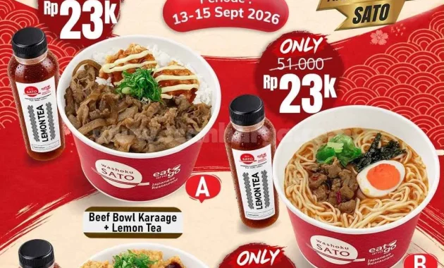 promo washoku sato nikmati 13th anniversary mulai rp 13 000